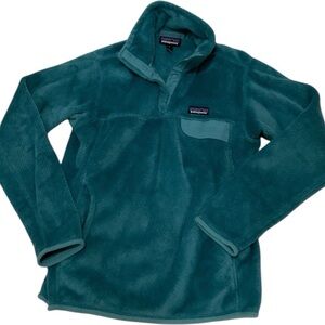 Patagonia Fleece Sweater Snap-T Re-Tool Mint Green Size M